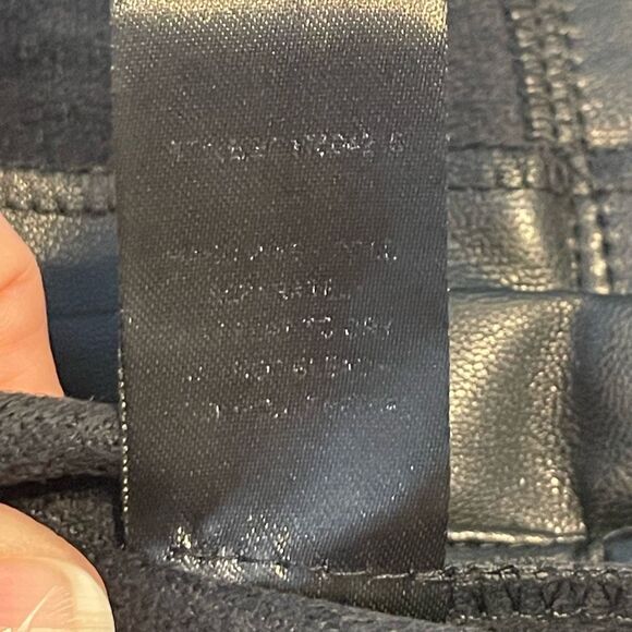 Kendal & Kyle Faux Leather Mini Skirt Black Double Silver Zipper Front S - Picture 5 of 5